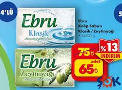 EBRU KALIP SABUN KLASİK/ZEYTİNYAĞLI 4X200 G
